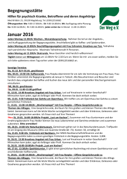 Januar 2016 - Der Weg eV