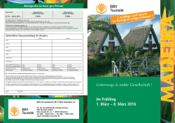 Im Fr&uuml;hling 1. M&auml;rz &ndash; 8. M&auml;rz 2016