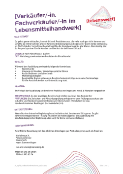 Du gehst gerne einkaufen, kennst dich mit Produkten