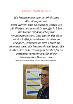 Wetten dass … von Etan und Marcel
