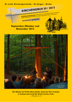 KIRCHENGRUß III / 2015 - Kirchengemeinde Grube