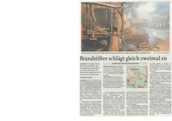 Brandstifter schlägt gleich zweimal zu