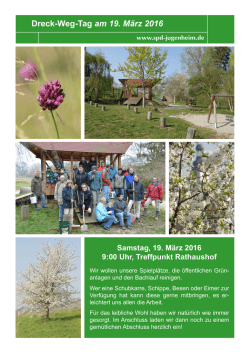 Dreck-Weg-Tag am 19. M&auml;rz 2016