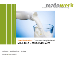 Consumer Insights Milch 2015