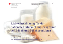 Qualitative Risikoabschätzung für Schweizer Milch und Milchprodukte