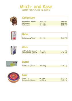Milch- und Käseprodukte