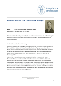 CV Prince Louis-Victor Pierre Raymond de Broglie