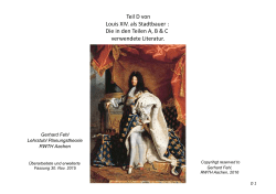 Teil D von Louis XIV. als Stadtbauer