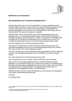 Die Hauptsätze der Verantwortungsdynamik