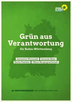 Gr&uuml;n aus Verantwortung - Gr&uuml;ne Baden