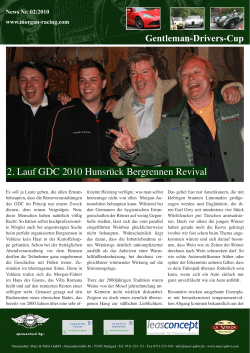 Newsletter des Gentleman Driver Cup (PDF