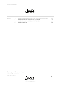 JASS_Veranstaltungen - JASS