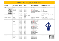 Sport AG-ANGEBOT 2015