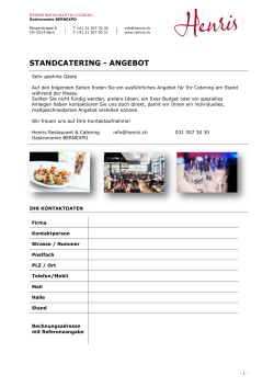 Angebot Stand-Catering
