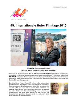 Presse-Info - Hofer Filmtage