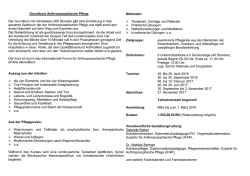 Grundkurs Anthroposophische Pflege Der Grundkurs mit