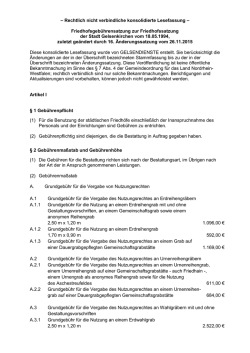 Friedhofsgeb&uuml;hrensatzung Gelsenkirchen