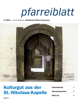 Pfarreiblatt Februar 2016