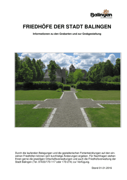 Friedhofsbroschüre Stand 01.01.2016