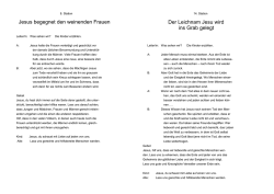 Jesus begegnet den weinenden Frauen Der Leichnam Jesu wird ins