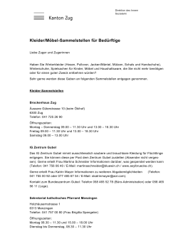 Merkblatt Kleider-/Möbelsammelstellen