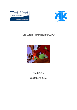 Die Lunge – Brennpunkt COPD 15.4.2016 Wolfsberg KUSS