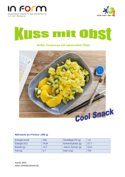 Kuss mit Obst - Schule + Essen = Note 1