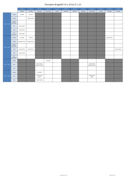 Dienstplan Bregtallift 16.1.16 bis 31.1.16