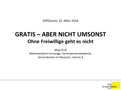gratis &ndash; aber nicht umsonst