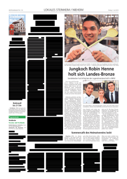 Jungkoch Robin Henne holt sich Landes-Bronze