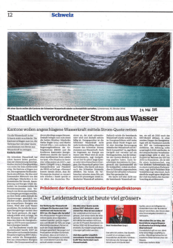 Staatlich verordneter Strom aus Wasser