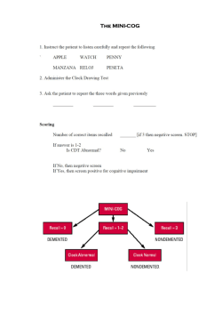 Demenz Screening Tests