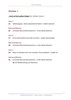 Sitzt&auml;nze - Bewegungsanleitungen