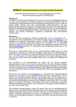 SOMALIA – eine Zusammenstellung von einigen wenigen