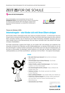 Internetregeln &ndash; wie Kinder sich mit ihren Eltern einigen