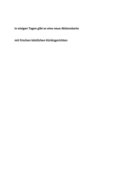 In einigen Tagen gibt es eine neue Aktionskarte mit frischen