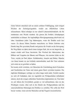 Greta Schoch entschied sich an einem sch&ouml;nen