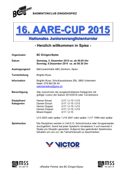 16. AARE-CUP 2015