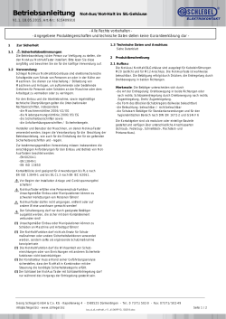 Betriebsanleitung Not-Aus/Not-Halt im SIL-Gehäuse