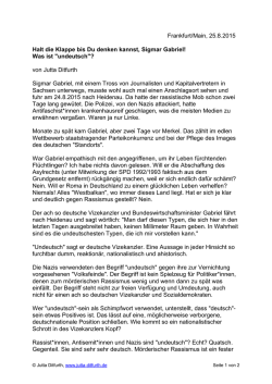 Halt die Klappe bis Du denken kannst, Sigmar Gabriel!