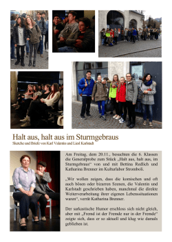 Halt aus, halt aus im Sturmgebraus