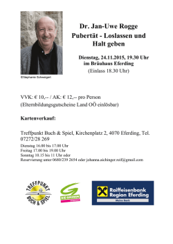 Dr. Jan-Uwe Rogge Pubert&auml;t - Loslassen und Halt geben