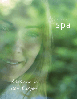 Broschüre AlpenSPA