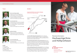 Hochwertige Knie- und H&uuml;ftprothesen