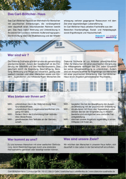 Flyer Carl-B&ouml;ttcher-Haus - Diakonie S&uuml;dheide gGmbH