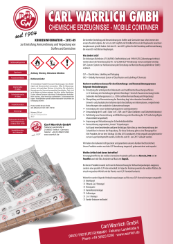 CLP Richtlinien - Carl Warrlich GmbH