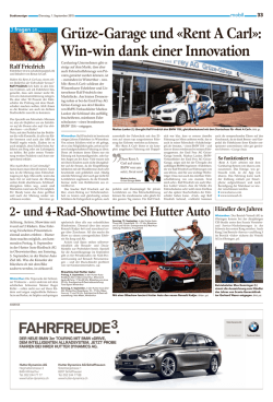 Gr&uuml;ze-Garage und &laquo;Rent A Carl&raquo;: Win-win dank