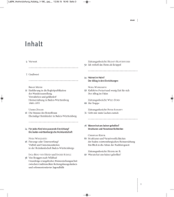 Inhalt - Landesarchiv Baden W&uuml;rttemberg