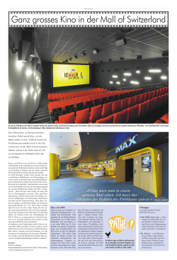 Ganz grosses Kino in der Mall of Switzerland
