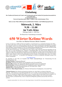 650 Wörter/Kelime/Words - Fachbereich Deutsch als Fremd
